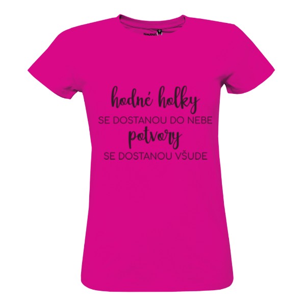 Tričko s potiskem Hodné holky, potvory