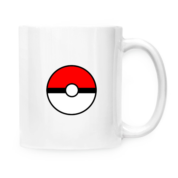 Hrnek malý bílý s potiskem Hrnek PokéBall