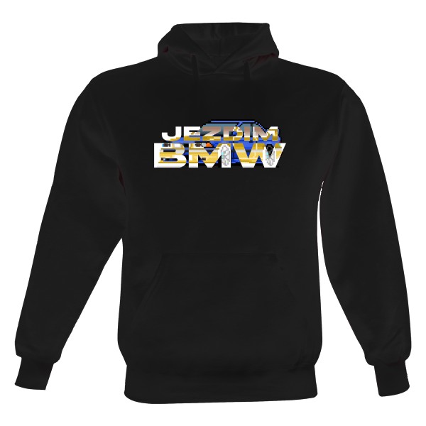 Pánská mikina s kapucí s potiskem Jezdim BMW