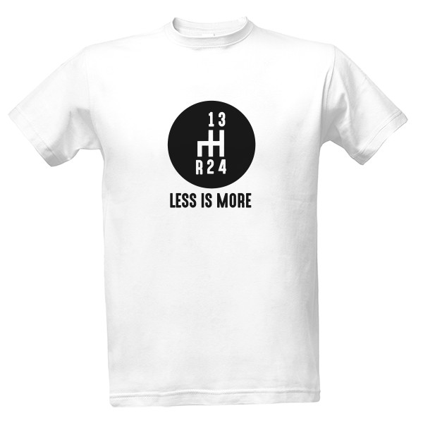 Tričko s potiskem Less is more Capri black