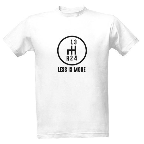 Tričko s potiskem Less is more Capri in circle