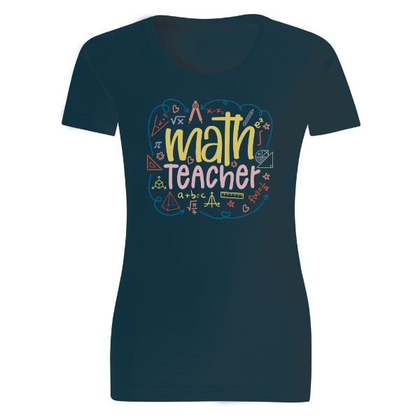 Tričko s potiskem Math teacher